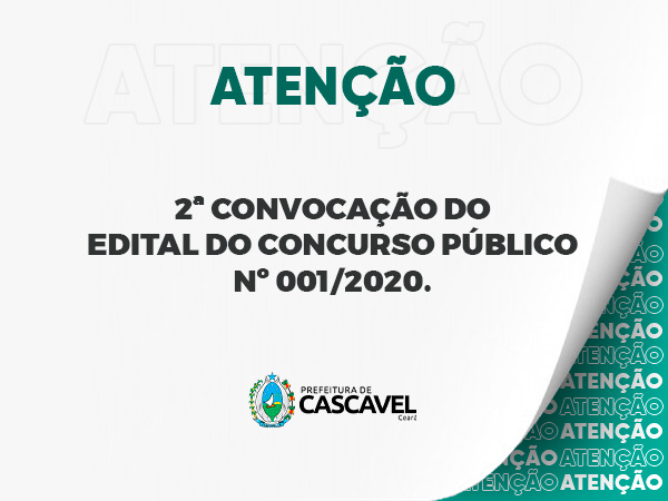 EDITAL 01/2022 DA 2ª CONVOCAÇÃO DO CONCURSO PÚBLICO 001/2020